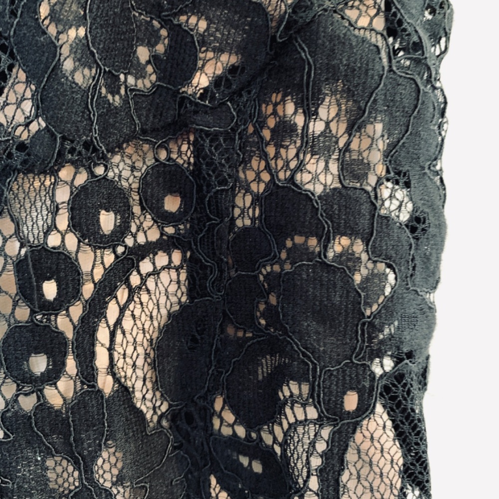 Topshop Bustier Mini Dress Hook And Eye Corset Look Black Lace Size 10 Coquette - Picture 9 of 16